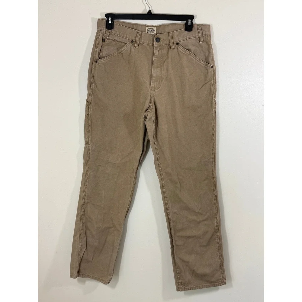 C.E. Schmidt Workwear Carpenter Pants Men's 36x36 Tan Canvas Utility Workwear